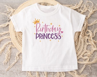 Birthday Princess Shirt, Birthday Party Shirt, Birthday Girl T-Shirt, Princess Theme Party, Little Princess Shirt, Toddler Girl Shirt
