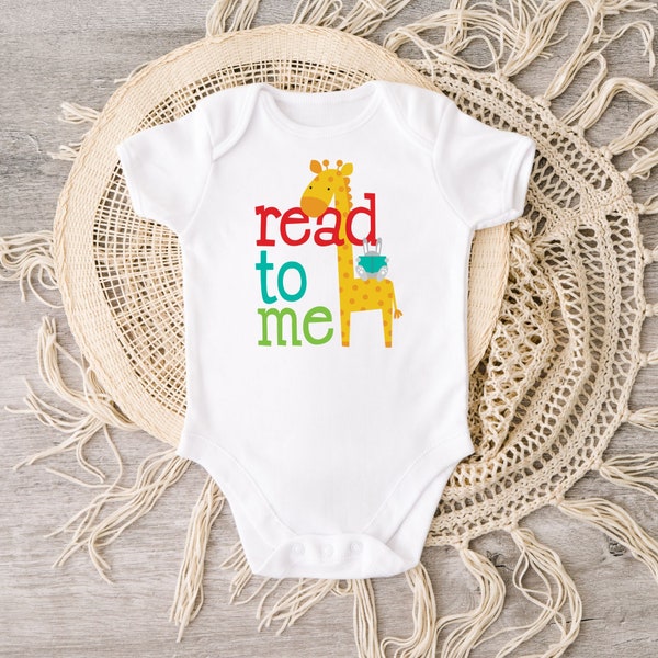 Read To Me Baby Bodysuit, Baby Boy Girl Bodysuit, Book Themed Baby Gifts, Bookish Baby Clothes, Literary Baby Gift, Storybook Bodysuit