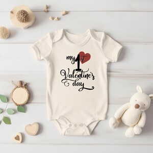 Baby’s First Valentine Bodysuit, My First Valentine&#39;s Day Outfit, 1st Valentine&#39;s Day Shirt, Valentine&#39;s Day Baby, Valentine Baby Gift
