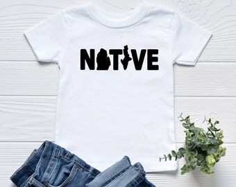 Michigan Native Toddler Shirt, State Pride Kids Tee, Great Lakes Baby Clothes, Made In Michigan Gift, Local Toddler Outfit, Unisex Tee