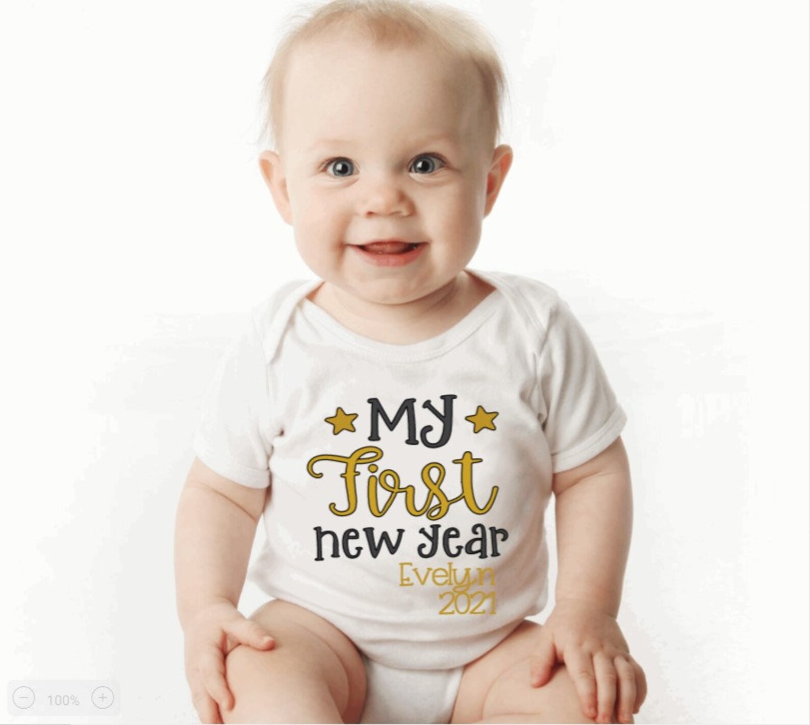 My First New Year Onesie Baby New Year's Outfit Etsy