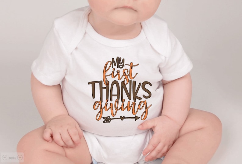 My First Thanksgiving Holiday Baby Onesie My First Thanksgiving Baby Onesie My First Thanksgiving Babys First Thanksgiving Holiday Onesie
