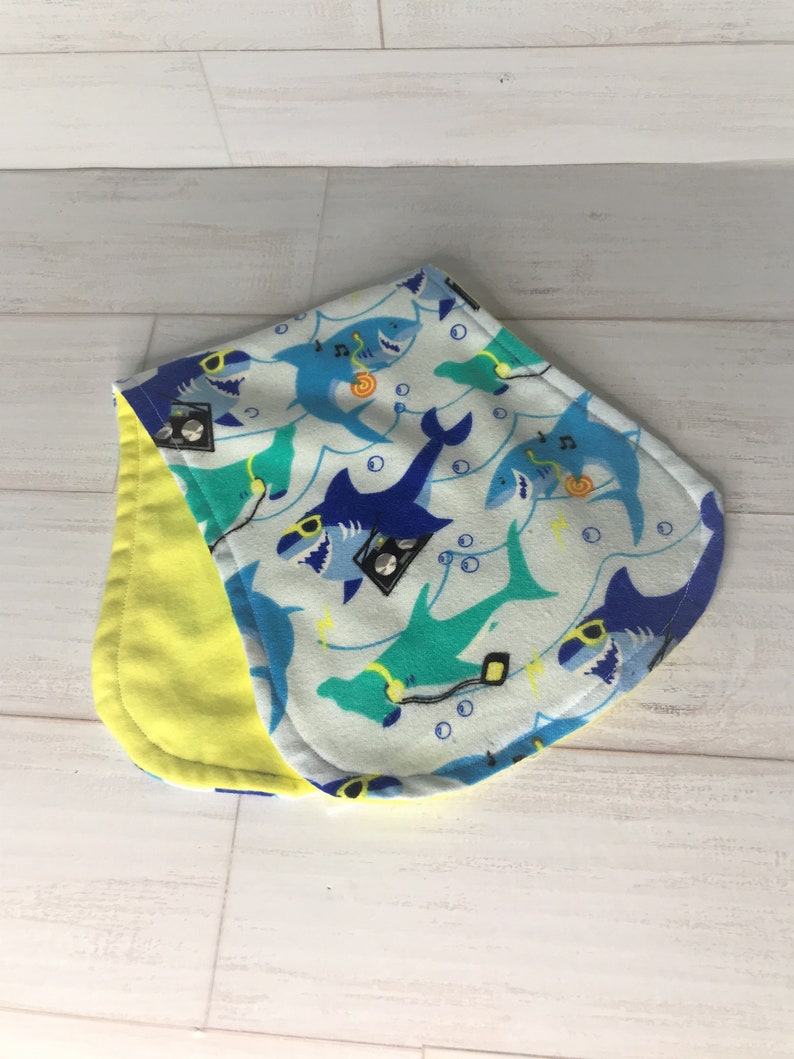 Shark Burp Cloth Flannel Burp Cloth Rag Flannel Spit up Rag Etsy