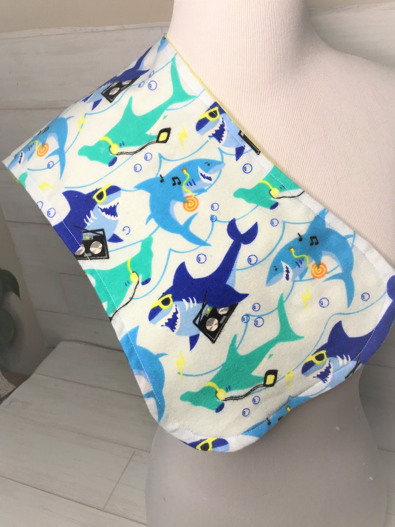 Shark Burp Cloth Flannel Burp Cloth Rag Flannel Spit up Rag Etsy