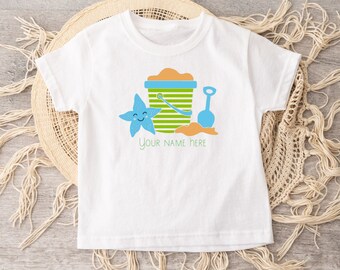 Personalized Kids Beach Shirt, Summer Toddler Tee, Toddler Beach Shirt, Custom Summer Kids Shirt, Personalized Shirt Kids Gift, Kids Shirt