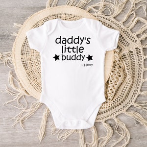 Daddy&#39;s Little Buddy, Daddys Buddy Outfit, Personalized Baby Boy Bodysuit, Daddy To Be Gift, Baby Shower Gift, Gift For Boy, Father Day Gift