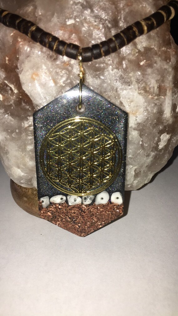 5G EMF Necklace Orgone Copper and Quartz Orgonite Healing EMF