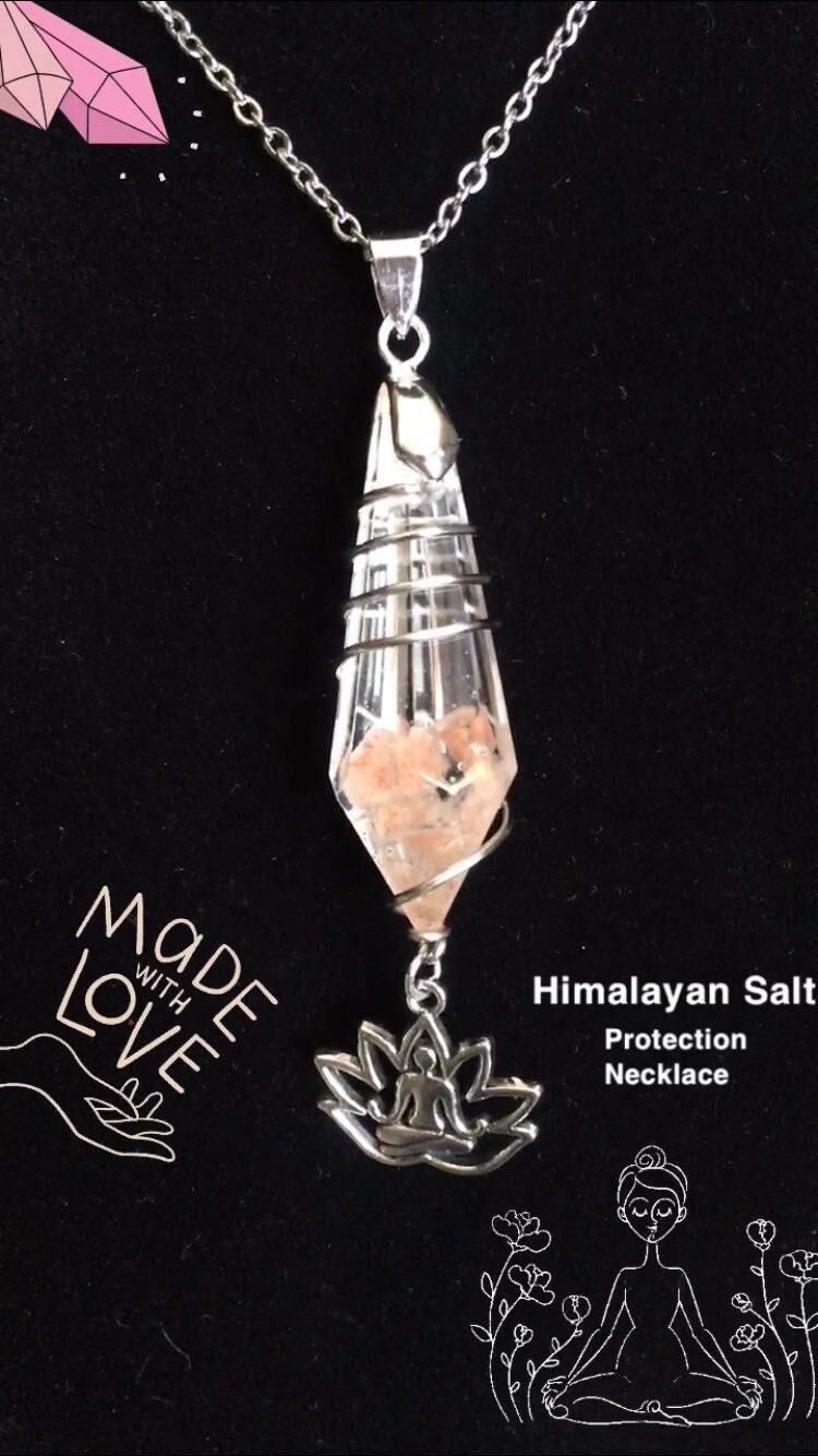 Himalayan Salt Pendulum Necklace Pendant Necklace Jewelry Gifts