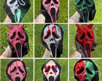 Ghost Halloween Bling Mask