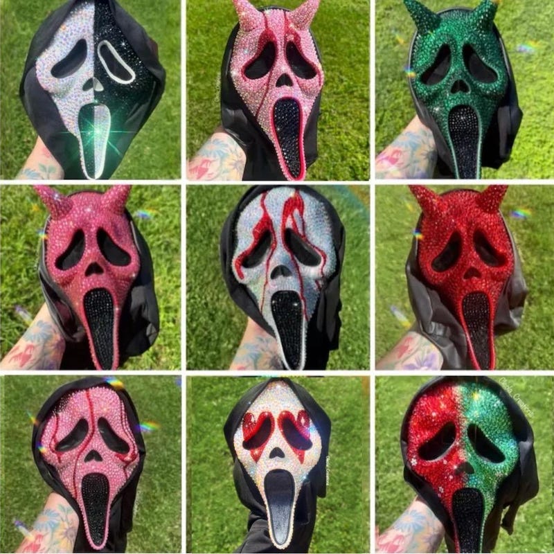 Prequel Mask Rhinestone Mask Ghost - Etsy
