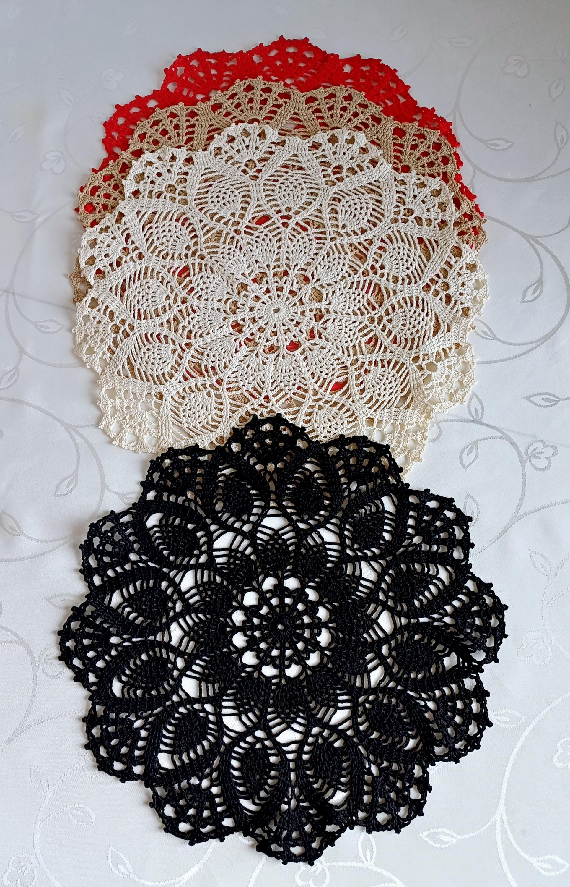 Round Crochet Cotton Doily.crochet Centerpiece. 13 " /33 Cm. - Etsy