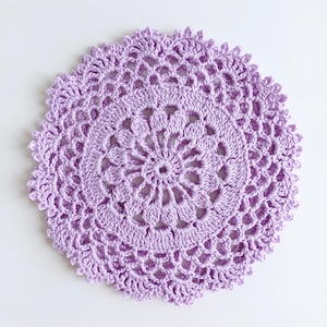 Crochet doilies. Lilac Crochet doilies.Lot of 2 pc doily crochet. Crochet Coasters. 13.5cm/5&quot;