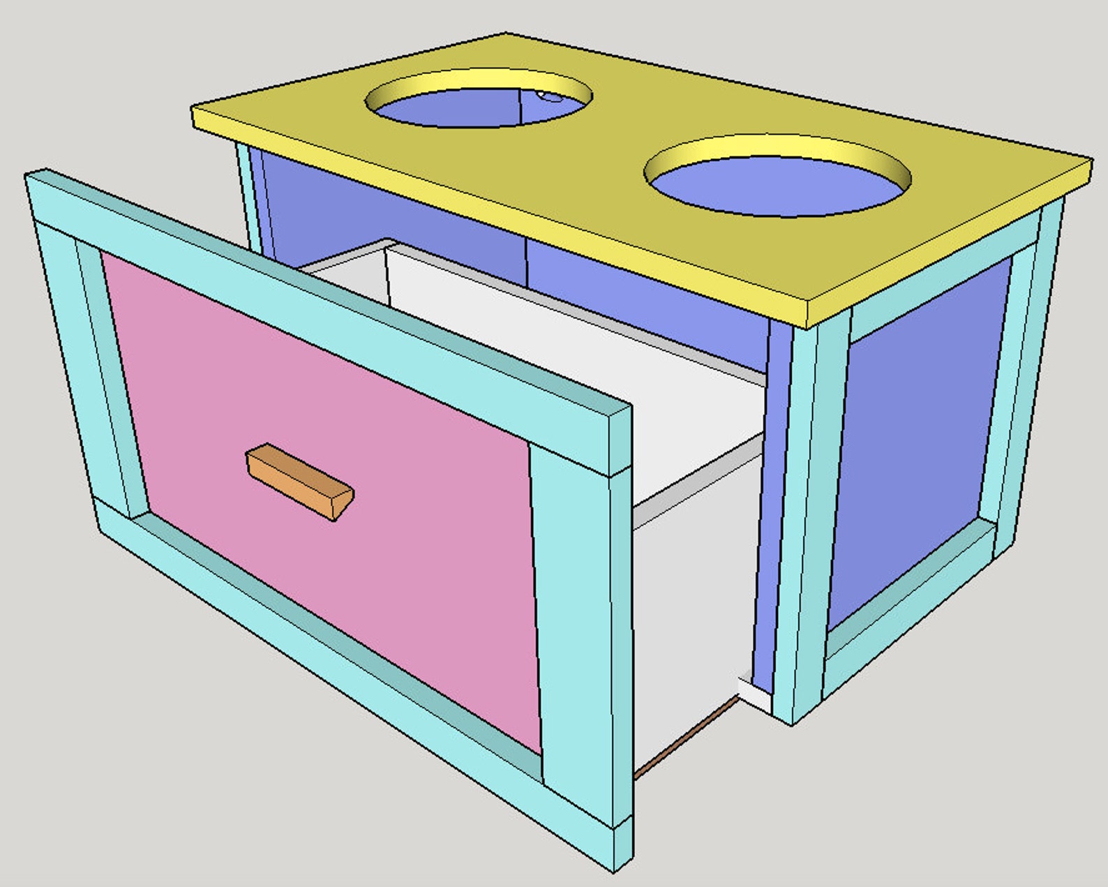 Dog Feeding Station With Storage Drawer Digital Plans DIY Etsy