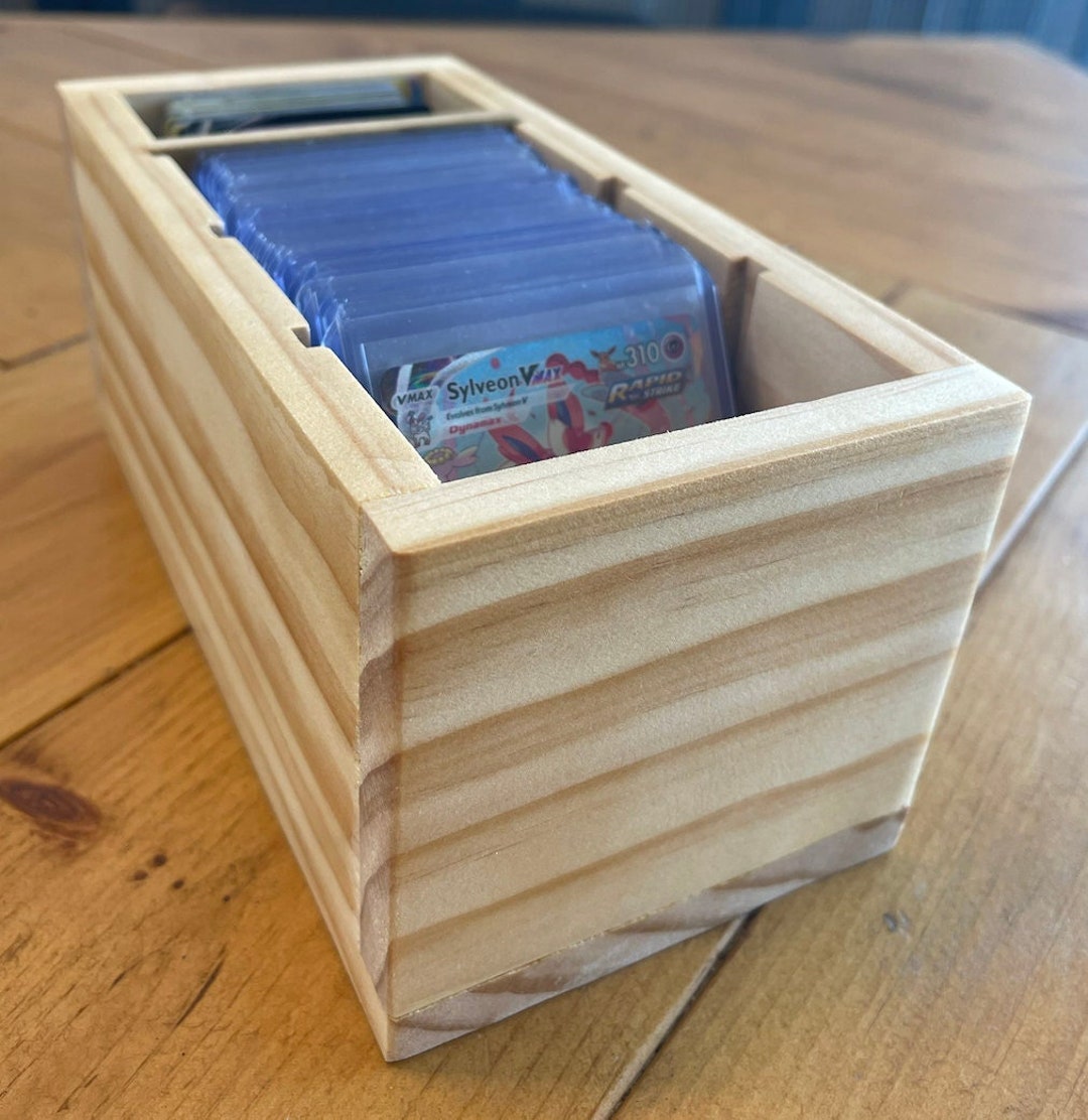 Trading Cards/sports Card Wooden Storage Trading Cards Etsy