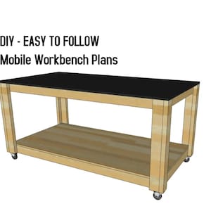 Mobile Workbench Plans - Instant PDF Download - DIY Easy Beginner