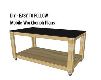 Mobile Workbench Plans - Instant PDF Download - DIY Easy Beginner