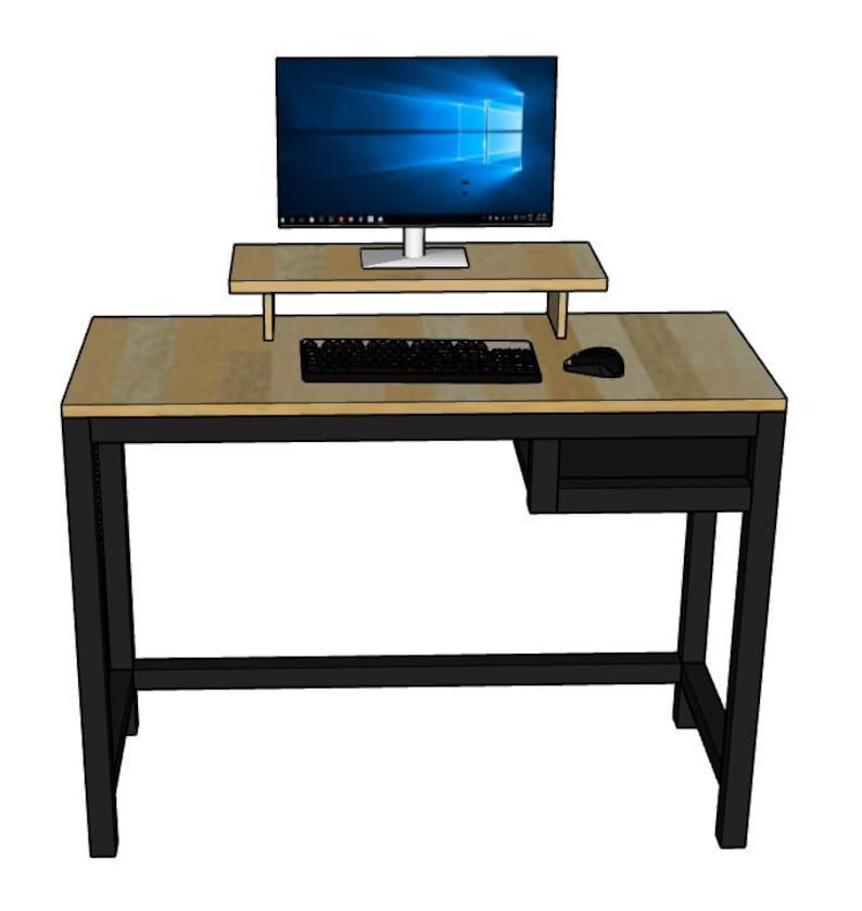 Mid Century Modern Office Desk Plans Instant PDF Download DIY