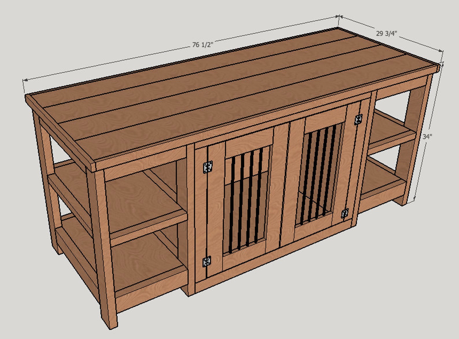 Dog Kennel Entertainment Center DIY Digital Plans Etsy
