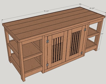 Dog Kennel Entertainment Center - DIY - Plans numériques