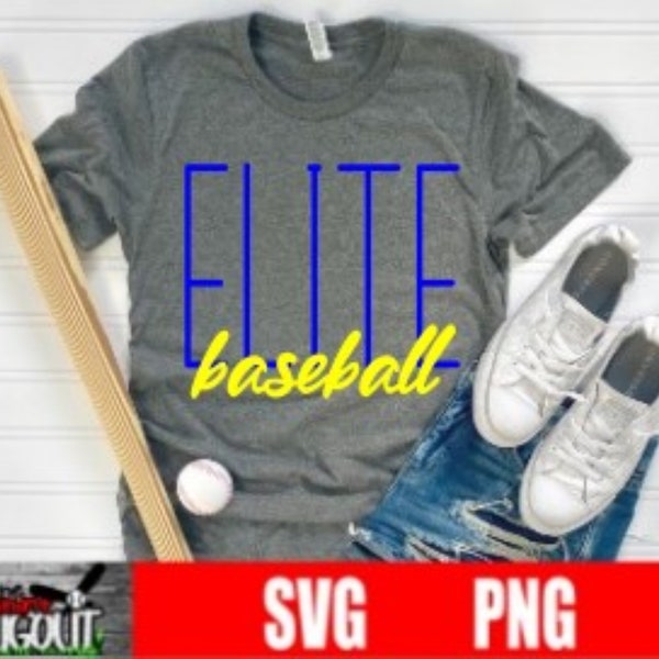 Elite Baseball SVG | Cut File | Cricut File |svg files for cricut |baseball svg |sport svg |team sports svg |team svg |baseball shirt svg