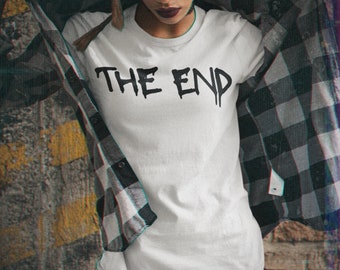 Pastel Goth T-Shirt / The End Pastel Goth Clothing TShirt, Summer Goth Unisex White T-Shirt