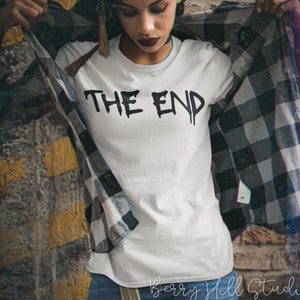 Pastel Goth T-Shirt / The End Pastel Goth Clothing TShirt, Summer Goth Unisex White T-Shirt