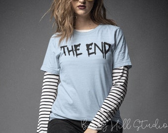 Pastel Goth T-Shirt / The End Pastel Goth Clothing TShirt, Summer Goth Unisex White T-Shirt
