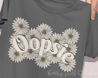 Oopsie Daisy Grafisch TShirt, Unisex T-Shirt, Hippie Shirt, Bloem Shirt voor Vrouwen, Vintage Daisy Tee