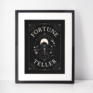 Arte de pared de adivino, Arte de pared de cartas de tarot, Impresiones de tarot psíquico, Decoración del hogar Boho, Impresiones de cartas de tarot, Impresiones de arte de pared bruja, Regalos para el hogar
