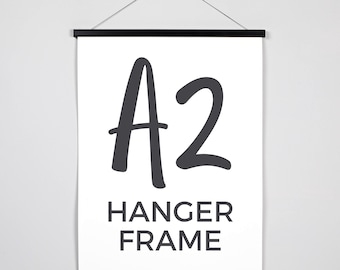 A2 Poster Hanger, Black Poster Frame, Minimalist Wall Art Frame, Wooden Magnetic Hanger, Large Poster Hanger, Minimalist Home Decor,A2 Frame