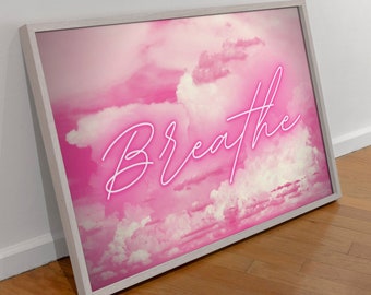 Neon Wall Art Print, Custom Neon Effect Art Print, Pink Neon Prints, Neon Poster Prints, Personalized Neon Wall Art Print, Home Gift For Her