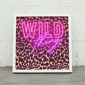 Wild Thing Neon Wall Art - Etsy