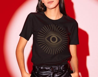 Minimalist Sunburst Third Eye Shirt, Spiritual Shirt, Yoga Shirt, Psychic Lover Gifts, Meditation Shirt, Yoga Tee, Celestial Tees