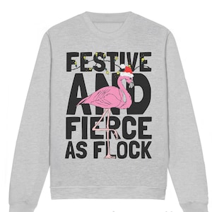 Flamingo Christmas Jumper. Etsy Canada