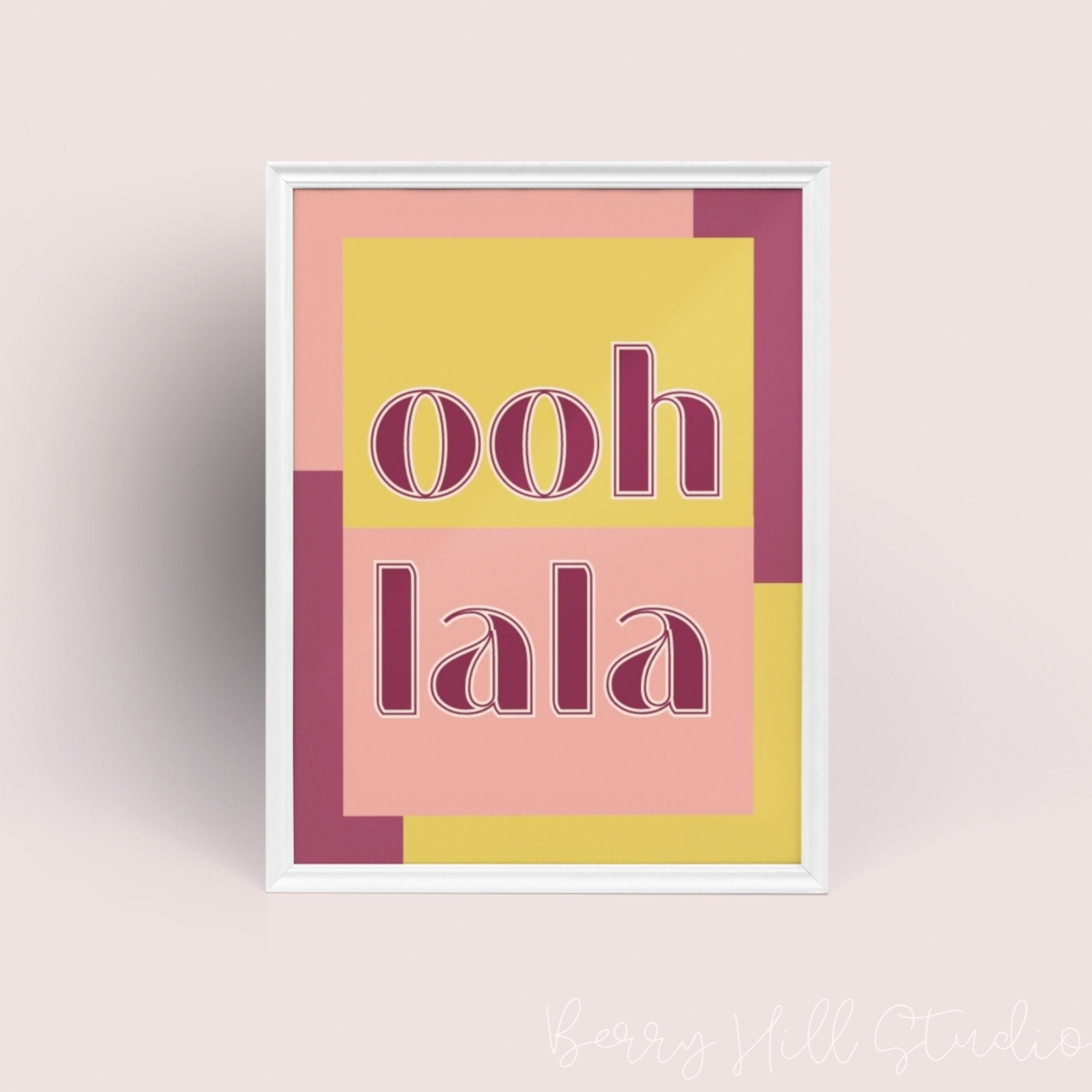 Ooh La La Print Ooh Lala Vintage Wall Art Print Colour Pop | Etsy