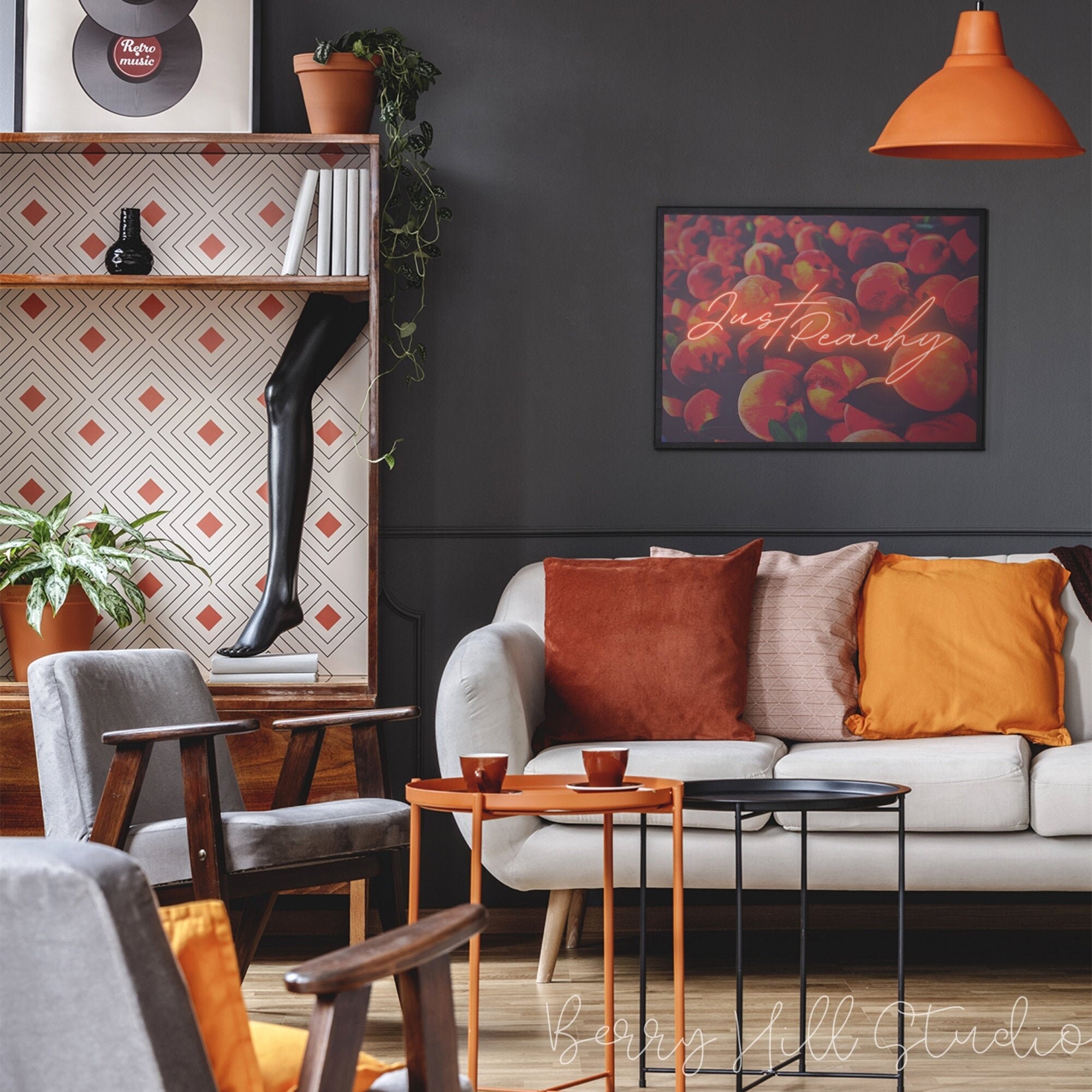 Good Vibes ネオン ウォール アート プリント、ネオン効果アート