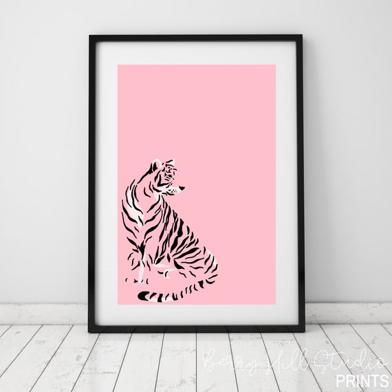 アートポスター　OAK　Art Frame　Pink × Overlap Oak picture frame, 27.6' x 39.4' - Wooden oak frame, 27.6' x