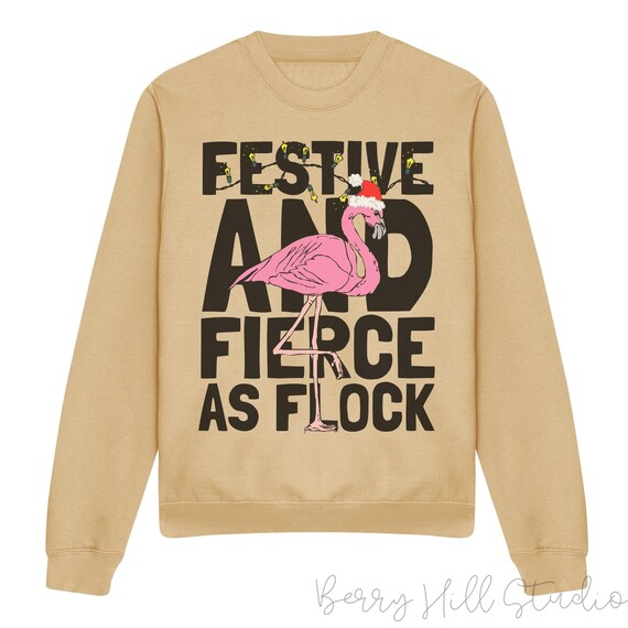 Unisex Festive Christmas Jumper Funny Flamingo Shirt Christmas Jumper Day Funny Christmas Christmas Party Outfit Cosy Christmas Jumper Etsy Canada