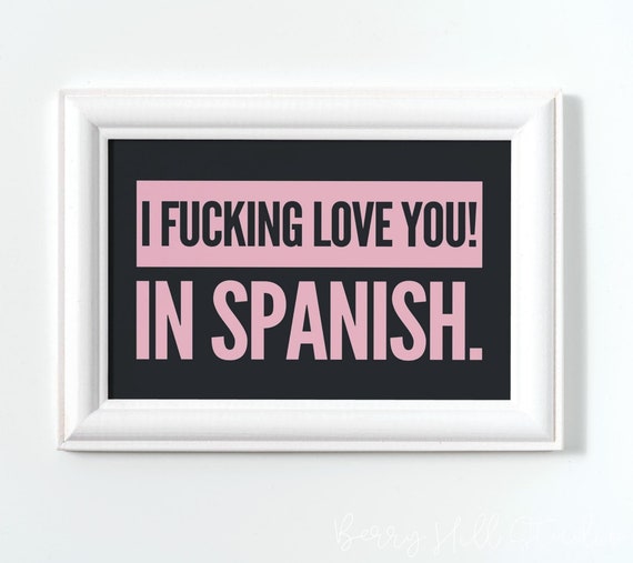 I Love You in Spanish Wall Art Poster Large Font Bold Etsy