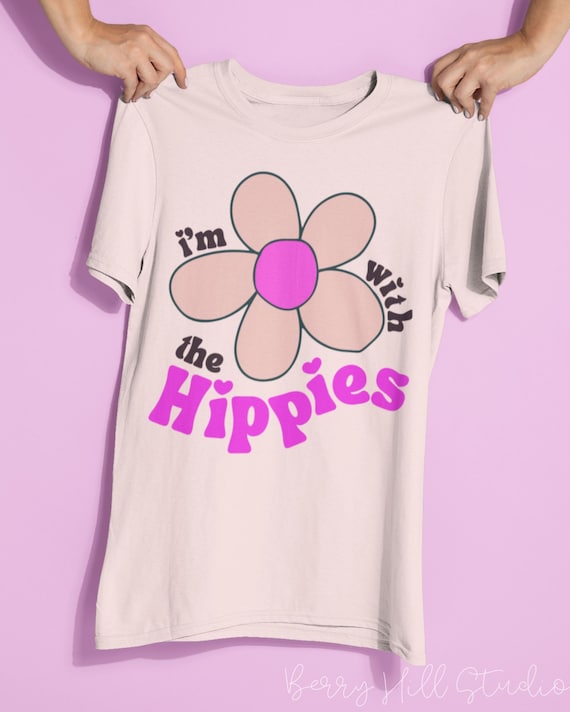 Hippie T Shirt, Flower Power Shirt, Retro 70s Aesthetic Tee, 60s
