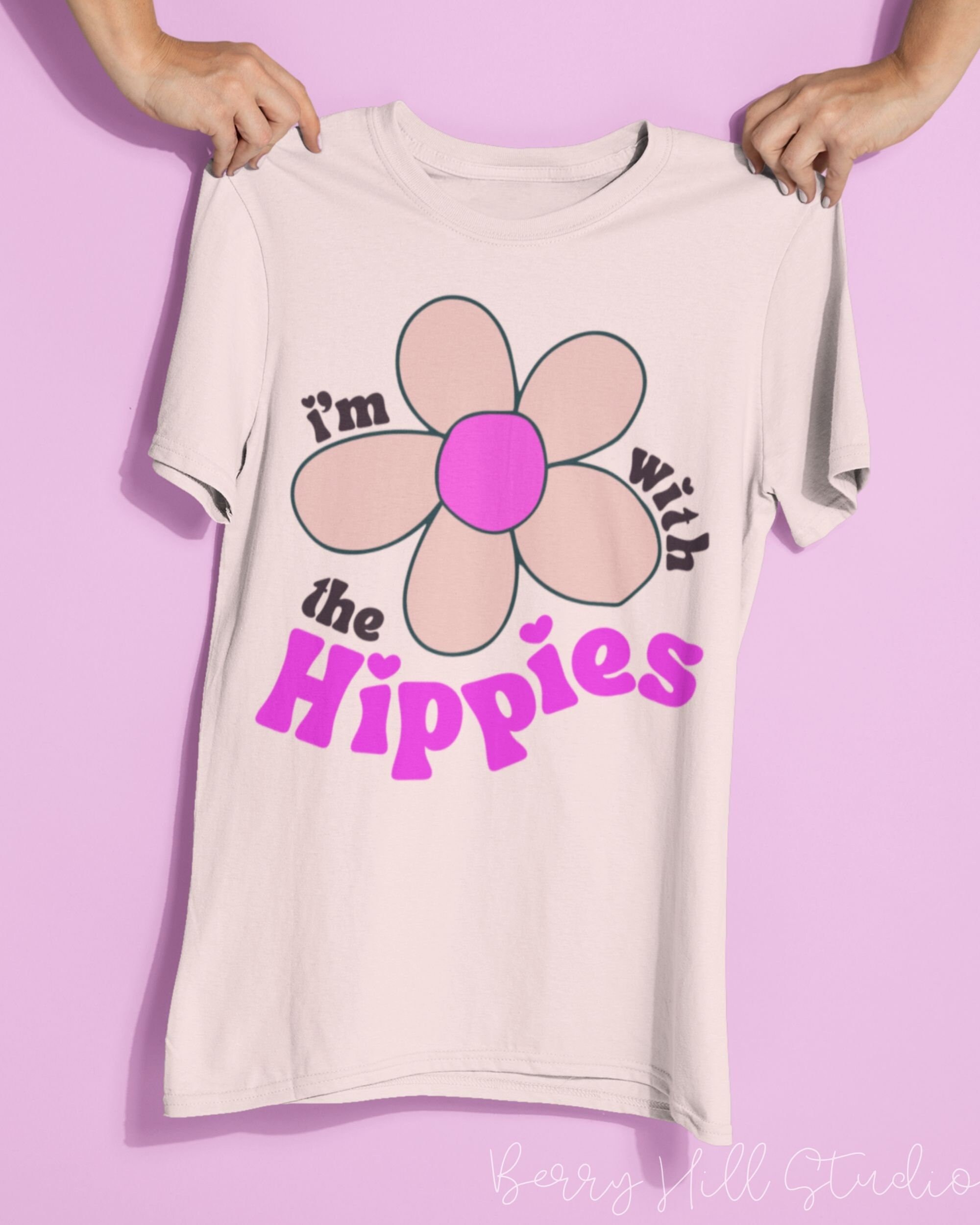 Hippie T Shirt, Flower Power Shirt, Retro 70s Aesthetic Tee, 60s