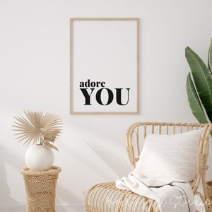 Adore You Poster, Wall Art Print Music Lyrics, Bold Minimalist Wall Art ...