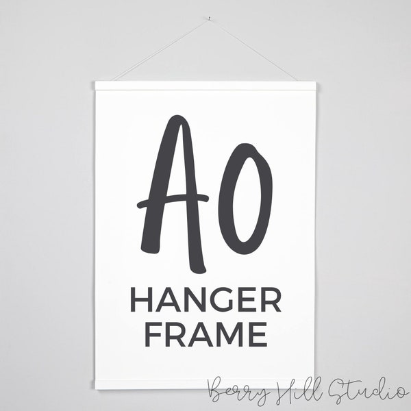 A0 Poster Hanger, Wooden Magnetic Poster Frames, Minimalist Wall Art Frame, Wooden Magnetic Hanger, Large Poster Frames, White A0 Frame