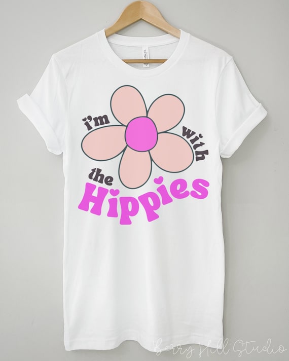 Hippie T Shirt, Flower Power Shirt, Retro 70s Aesthetic Tee, 60s