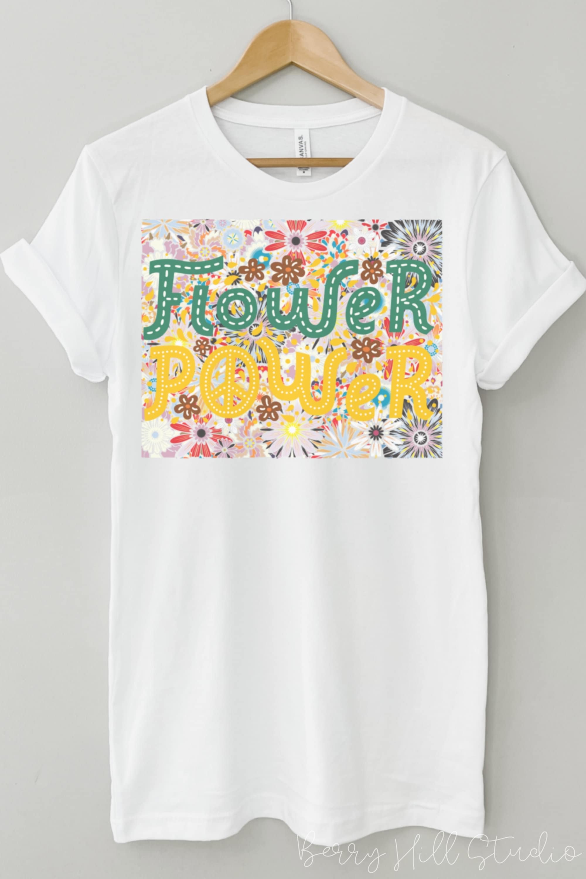 Flower Power Shirt, Retro Flower Power Graphic T Shirt