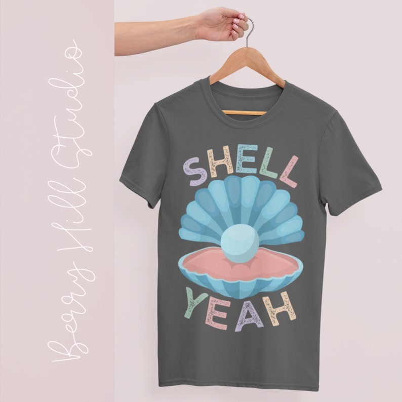 Shell yeah Summer Beach Slogan T Shirt, Trendy Zomer Shirts Voor Vrouwen, Zee Shirt, Zomer Shirt, Beach Shirts, Vacay Mode, Vakantie Shirt afbeelding 2