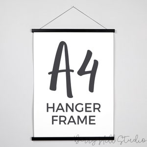 A4 Poster Hanger, Wooden Magnetic Poster Frames, Minimalist Wall Art Frame, Wooden Magnetic Hanger, Large Poster Frames, A4 Frame
