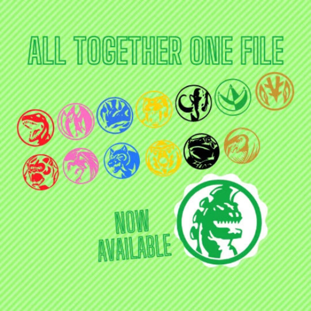 Power Ranger Coins Digital File - Etsy