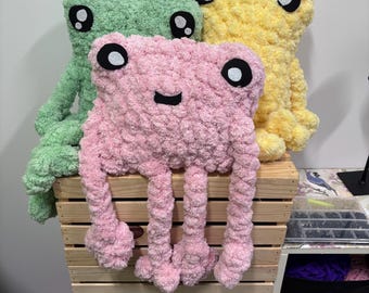 Handmade Leggy Frog Plush | Whimsical Stuffed Animal Toy