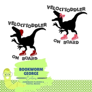Baby On Board - Velociraptor On Board SVG